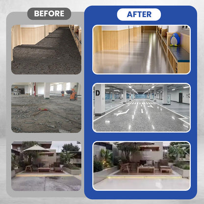 Hochglänzende Epoxidharz-Bodenbeschichtung in Marmoroptik