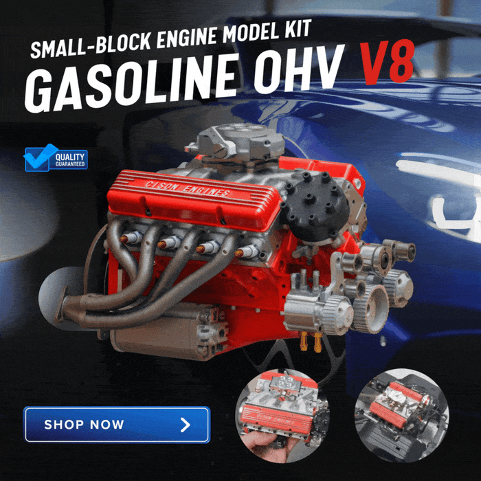 Benzin-OHV-V8-Small-Block-Motor-Modellbausätze