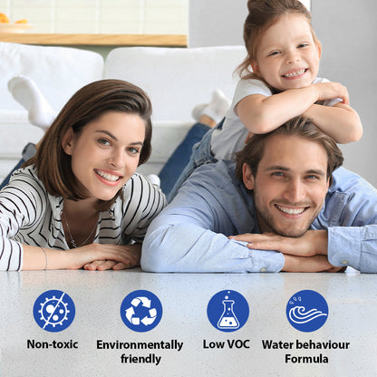 Hochglänzende Epoxidharz-Bodenbeschichtung in Marmoroptik