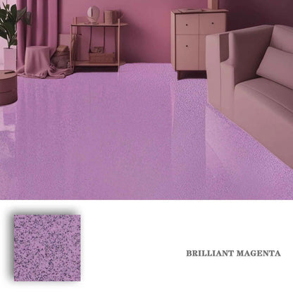 Hochglänzende Epoxidharz-Bodenbeschichtung in Marmoroptik